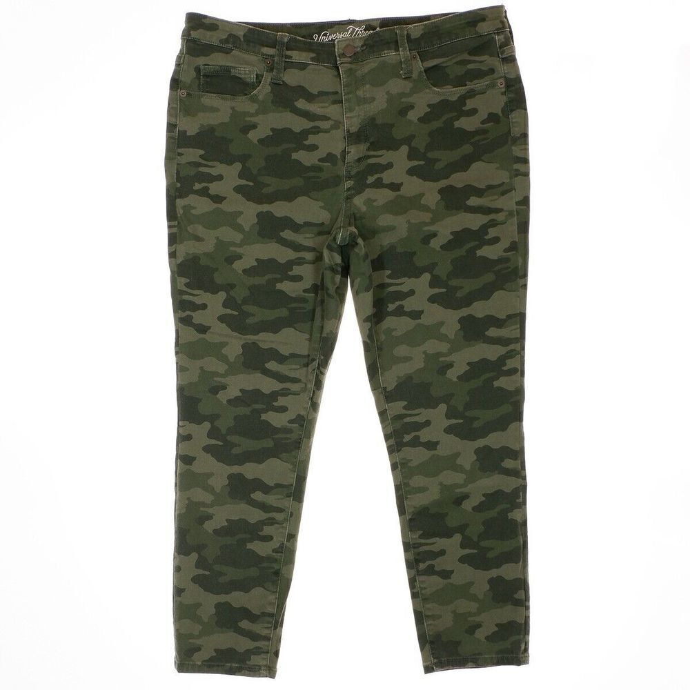 Universal Thread High Rise Skinny Crop Jeans Size 16/33 Womens Camouflage 36x25